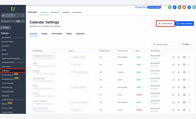 HighLevel Calendars product view